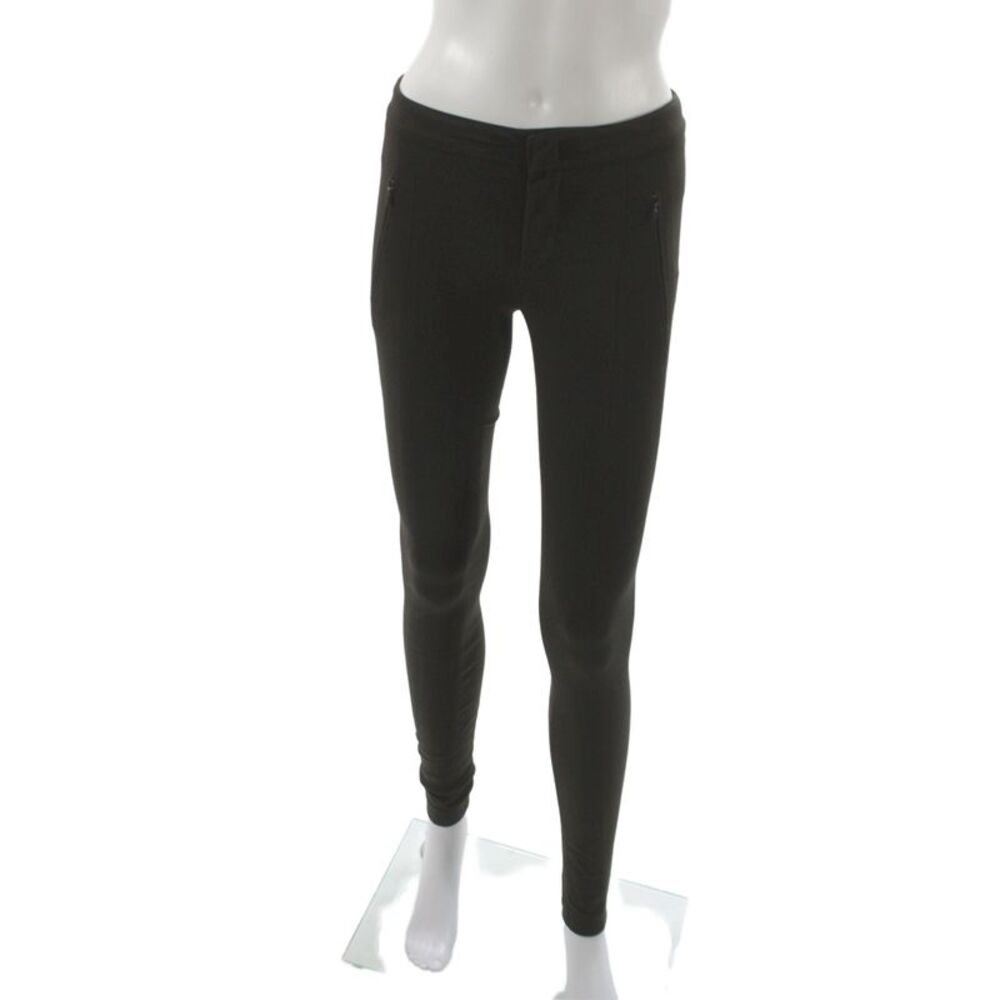 Vince Women Ankle Leggings Green Viscose Stretch Casual Size 0